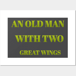 An old man with two great wings Posters and Art